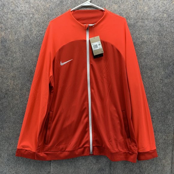 Nike Sweater Men XXL Adult Red Full Zip Pro II Senior Soccer/Track